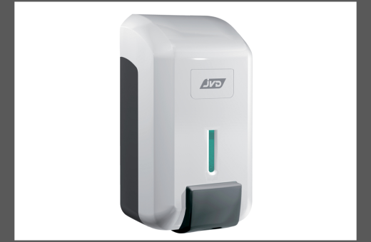 abs white soap & gel dispenser 700 ml - push button and removable reservoir - key lock - ht20,6cmxwidth 11cmxdepth 10,6cm -